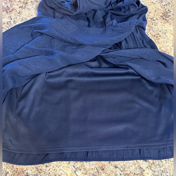 By&by Navy Women’s Dress Sleeveless Lined Size Large Rayon Polyester Knee Length - Picture 6 of 14